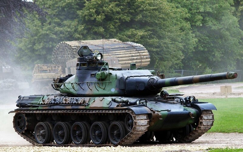 Military Tank on Display — Green, Active