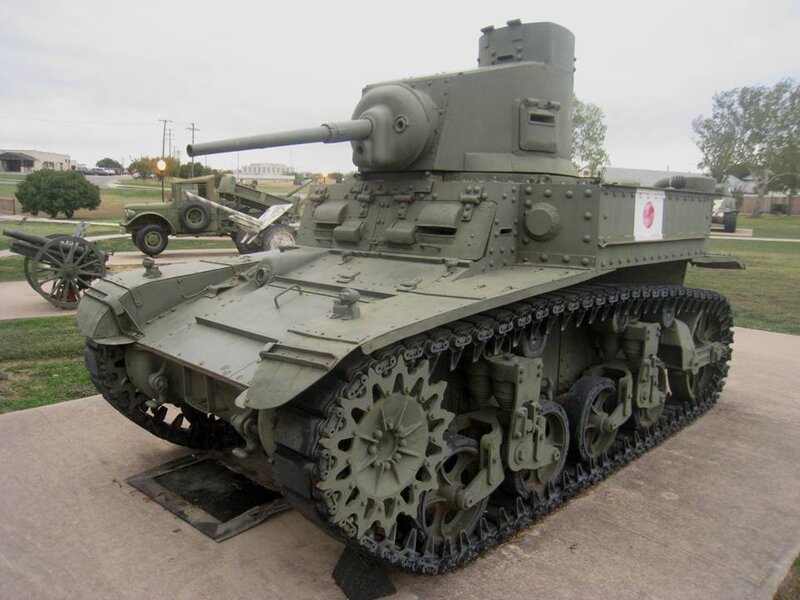 Military Tank on Display — Green, Neutral