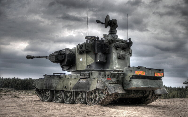 Military Tank on Sand