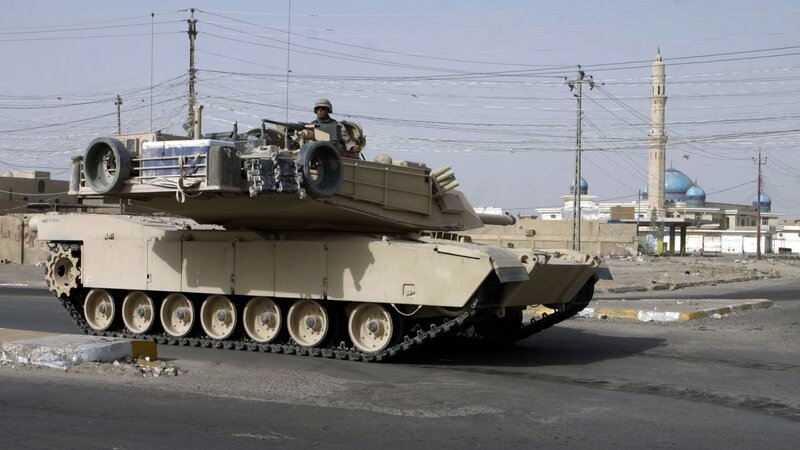 Military Tank on Street