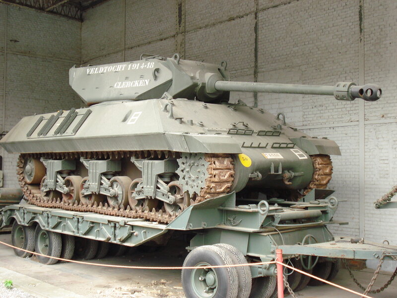 Military Tank on Trailer