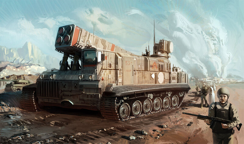 Military Tank Vehicle — Brown