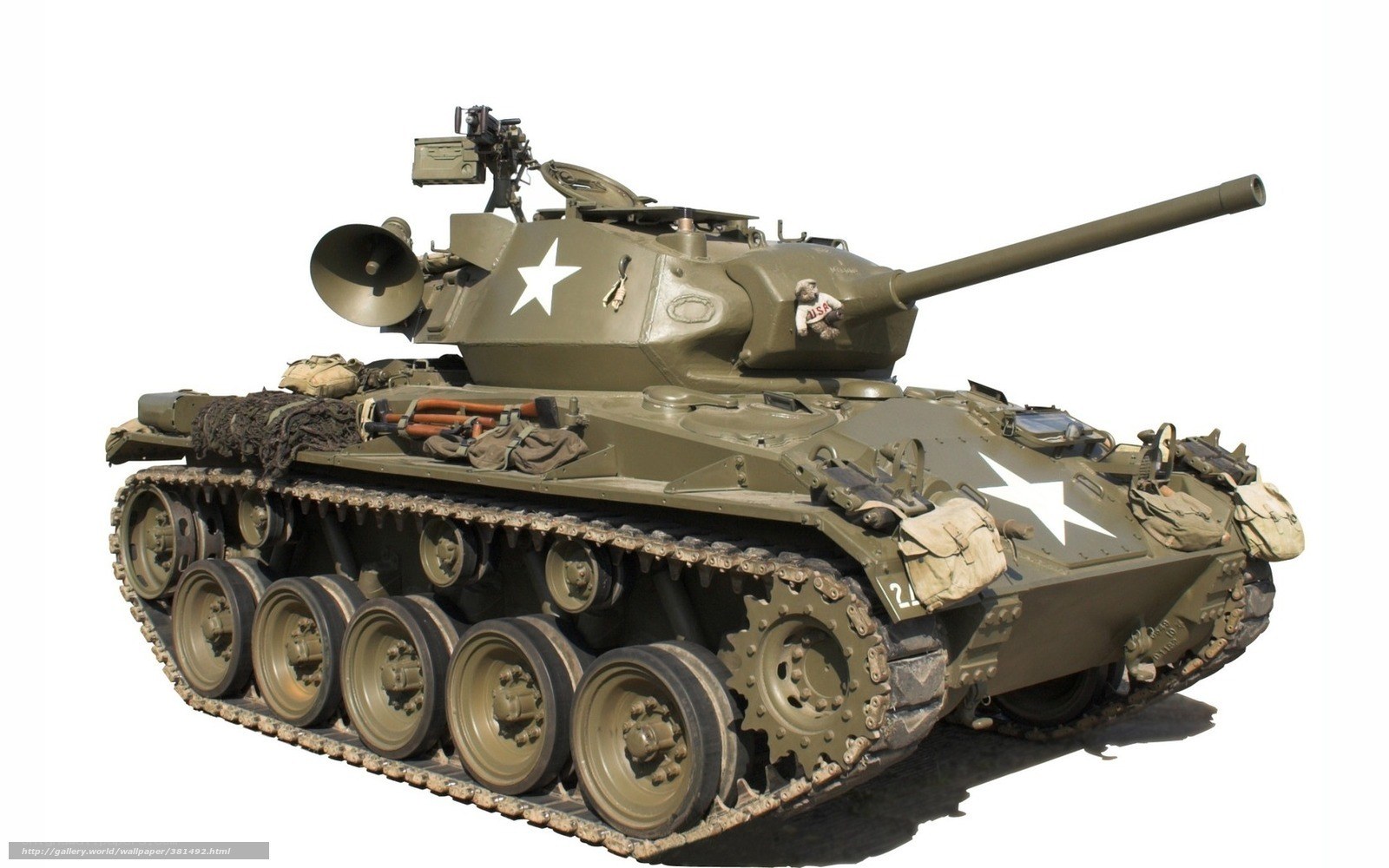 Military tank with star insignia