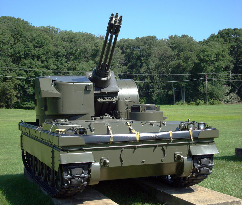 Military tank with twin cannons