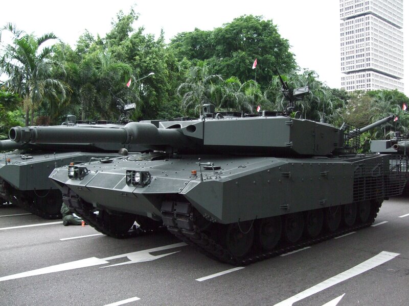 Military Tanks in Formation — Green, Formal, Afternoon, Photograph