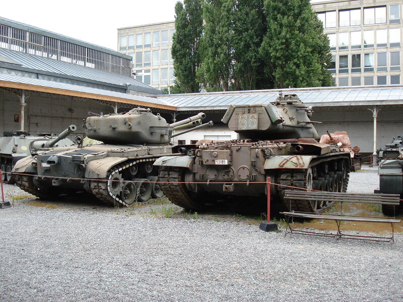 Military Tanks on Display — Gray, Neutral