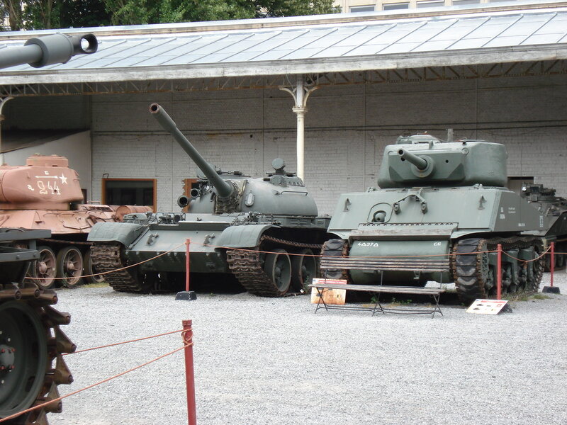 Military Tanks on Display — Green, Neutral