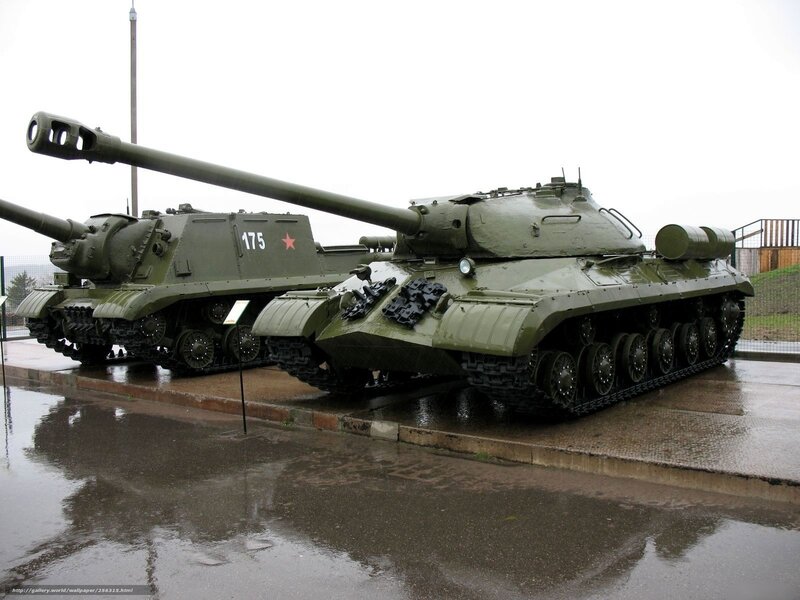 Military tanks on display