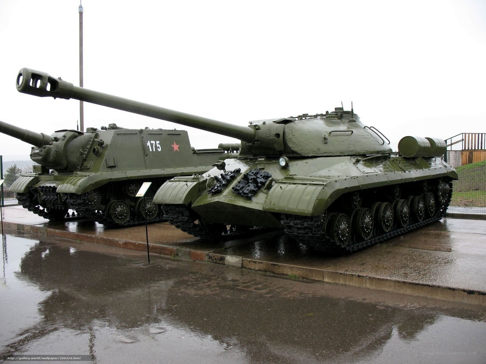 Military tanks on display