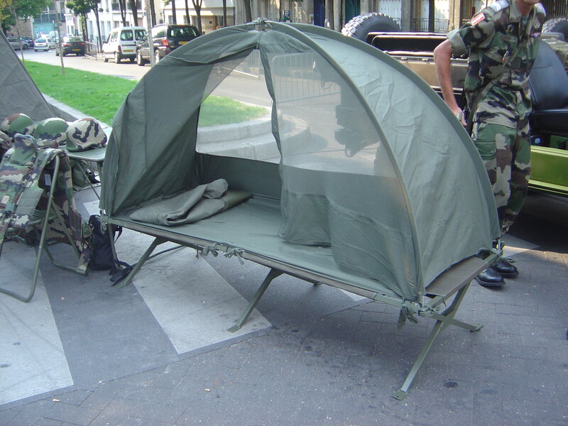 Military tent and gear display