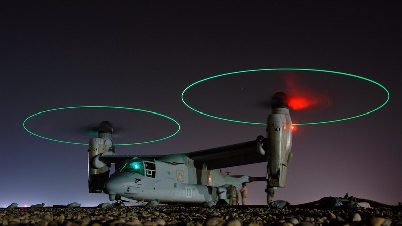 Military Tiltrotor Aircraft — Green