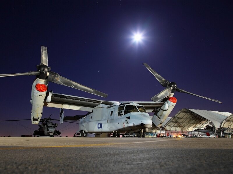 Military Tiltrotor Aircraft — White