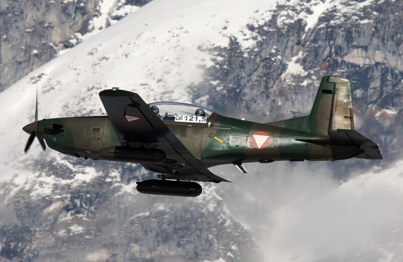 Military Training Aircraft — Green, Dramatic