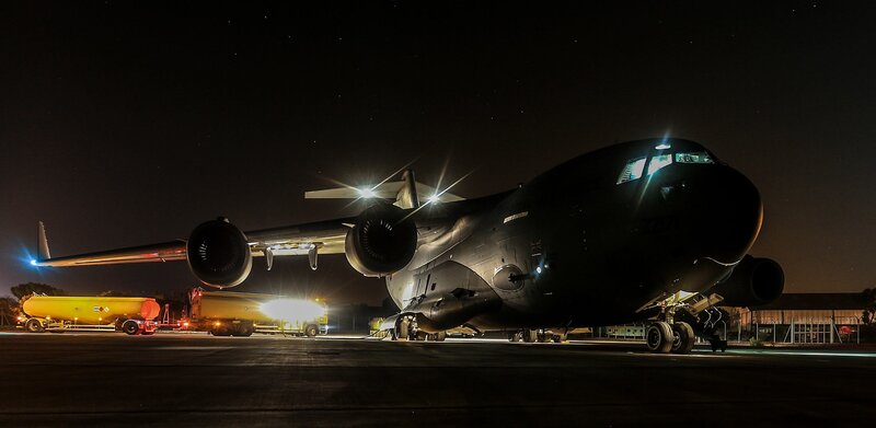 Military Transport Aircraft — Black
