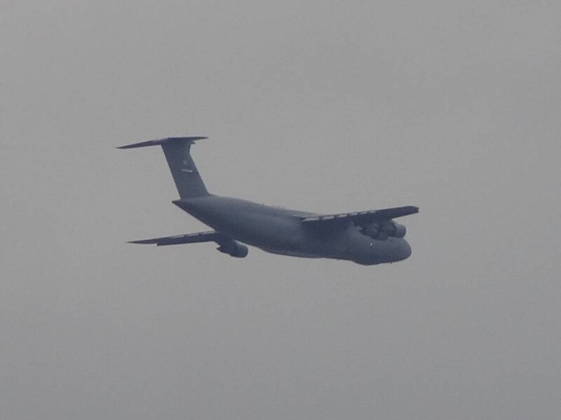 Military Transport Aircraft — Gray, Overcast