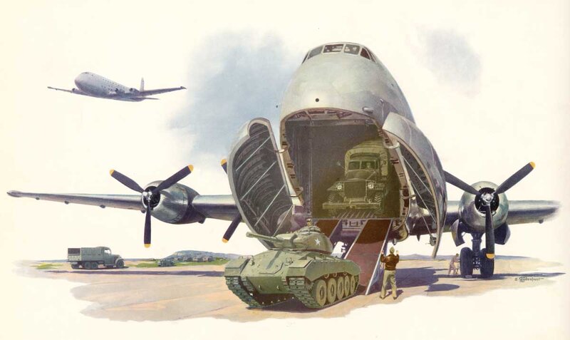Military Transport Aircraft — Green, Dramatic
