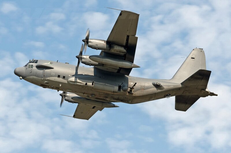 military transport aircraft in flight