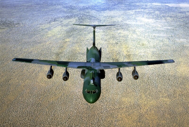 military transport aircraft in flight