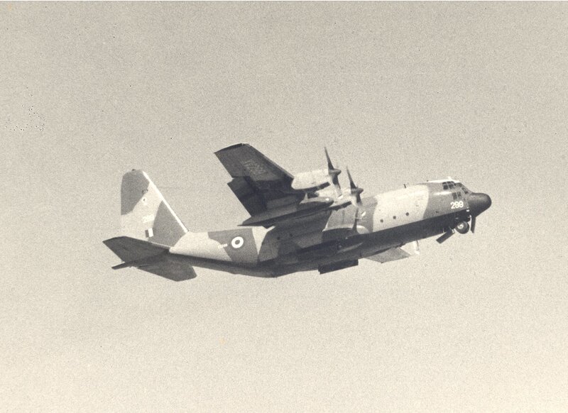 military transport aircraft in flight