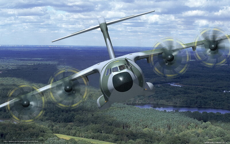 military transport aircraft in flight