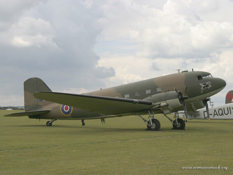 Military transport aircraft on display