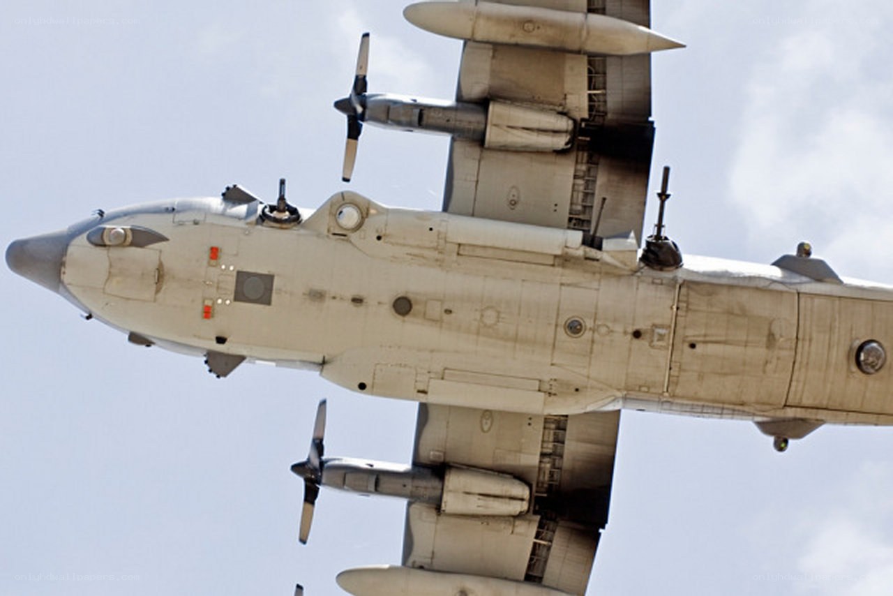 military transport aircraft underside