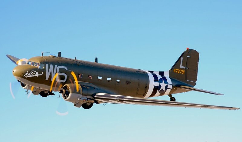 Military Transport Plane — Blue, Calm, Afternoon