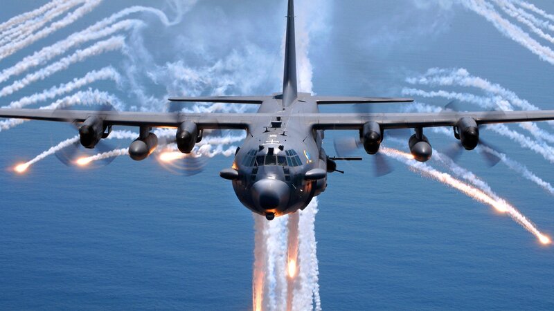 Military Transport Plane — Blue, Dramatic