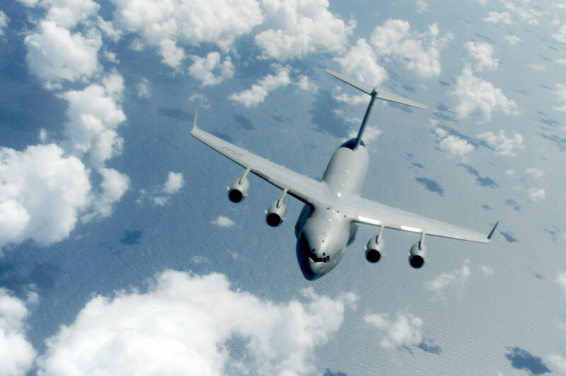 Military Transport Plane — Blue, Serene