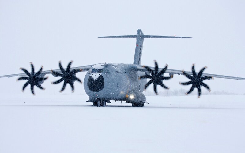 Military Transport Plane — Gray, Cold