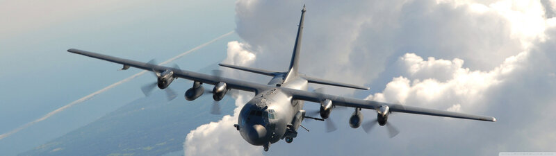 Military Transport Plane — Gray, Dramatic, Afternoon, Photograph, Aircraft, Clouds