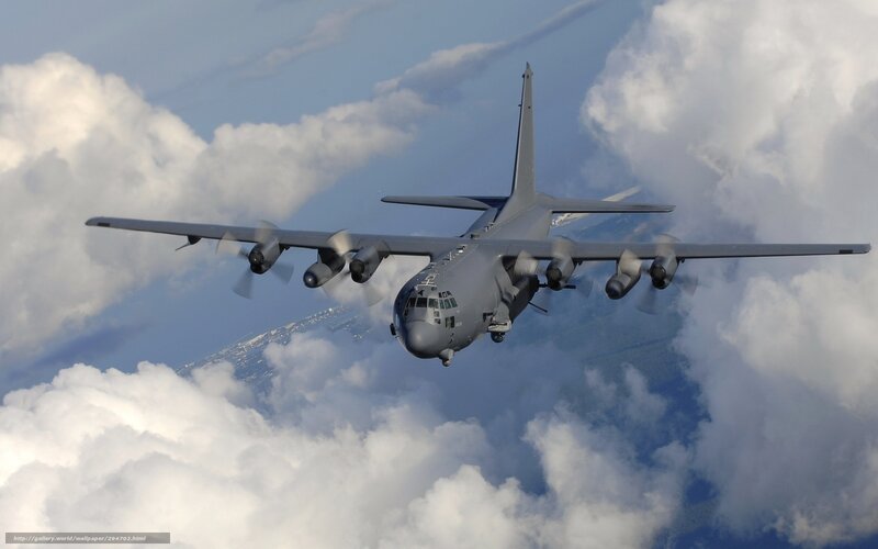 Military Transport Plane — Gray, Dramatic, Photograph, Clouds, Sky