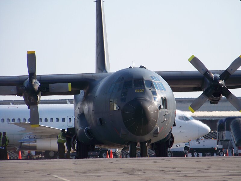 Military Transport Plane — Gray, Neutral, Afternoon, Photograph