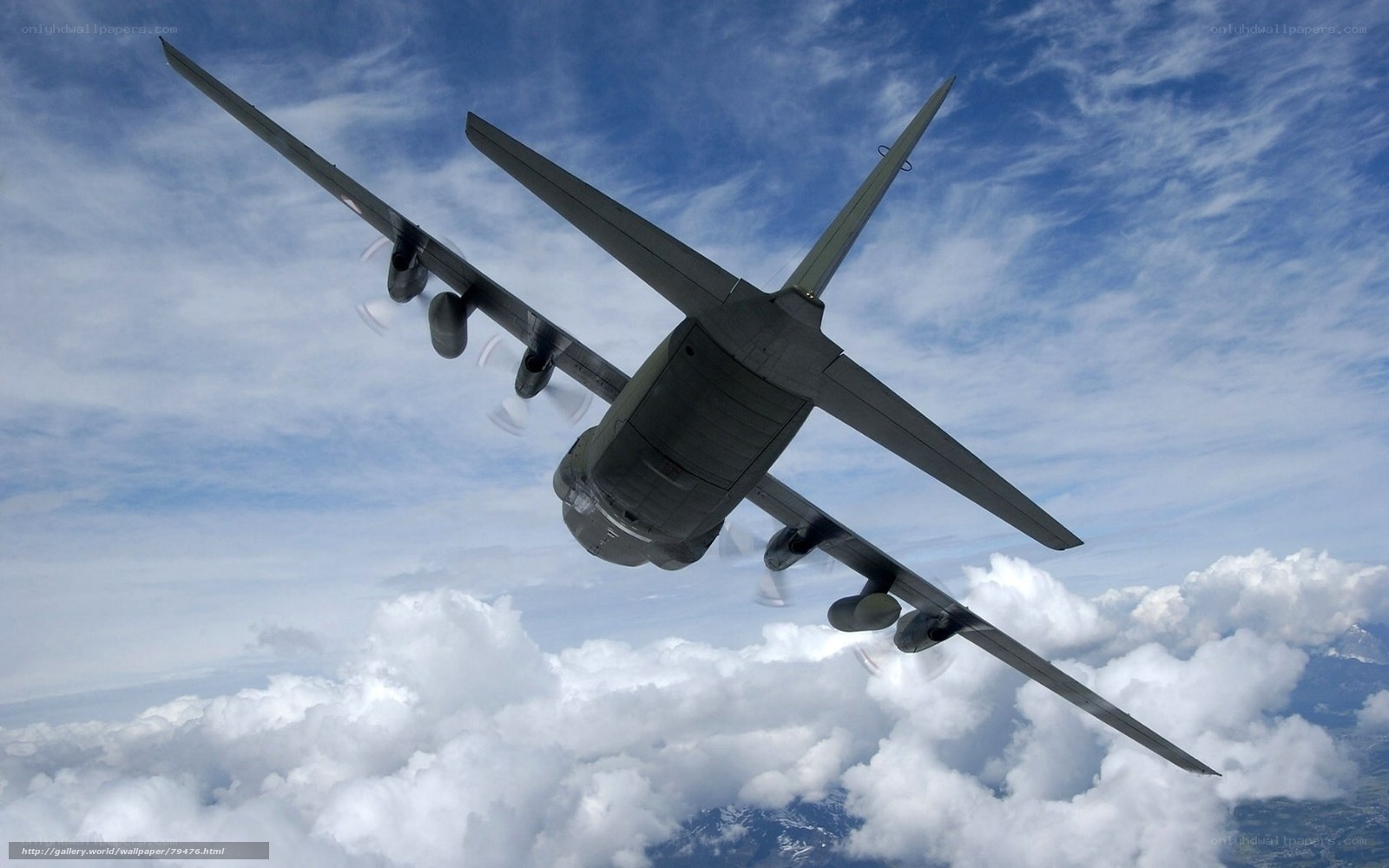 military transport plane in flight