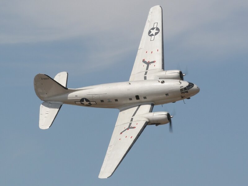 Military Transport Plane — White, Calm