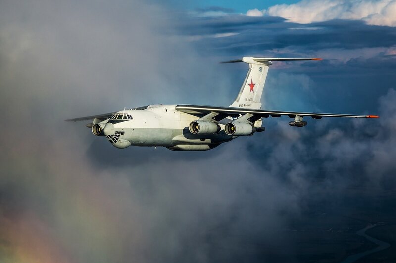 Military Transport Plane — White, Dramatic, Afternoon