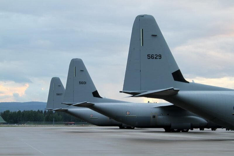 Military Transport Planes — Gray, Calm, Sunset