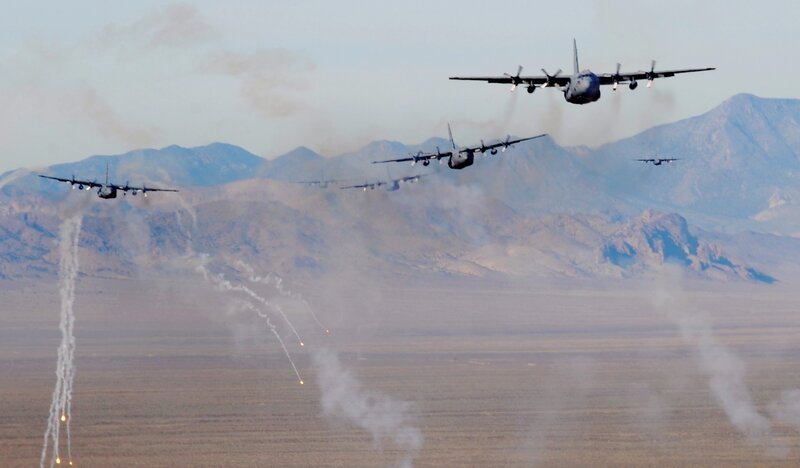 Military Transport Planes — Gray, Dramatic, Afternoon