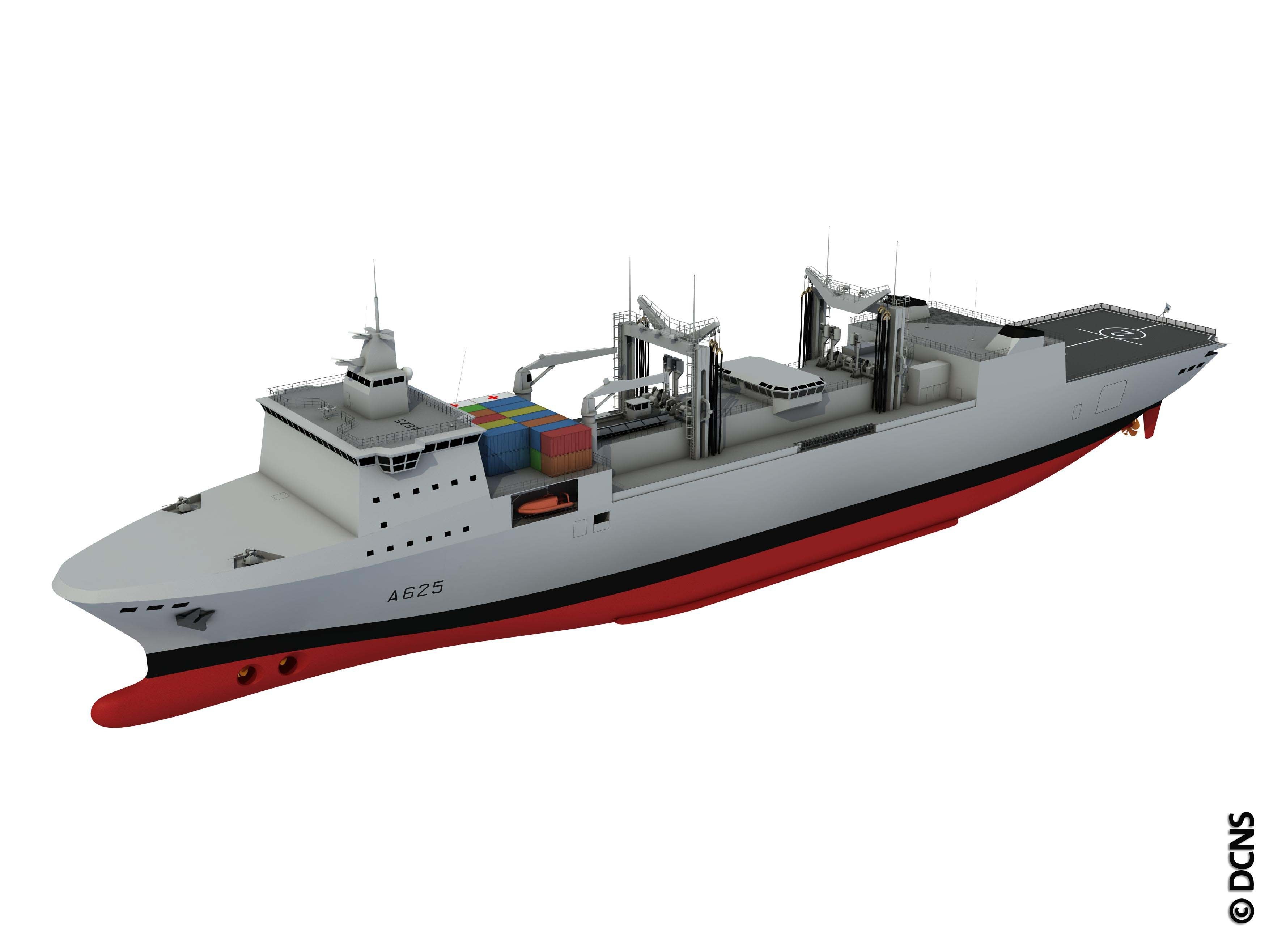 Military transport ship model