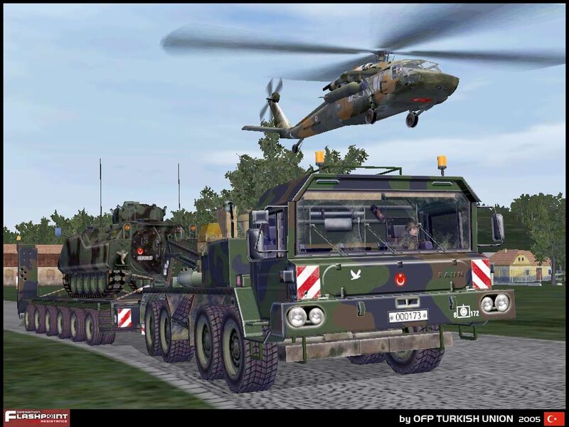 Military Truck and Helicopter