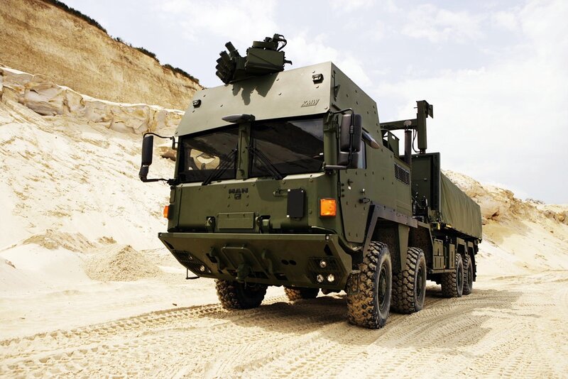 Military Truck in Desert — Green