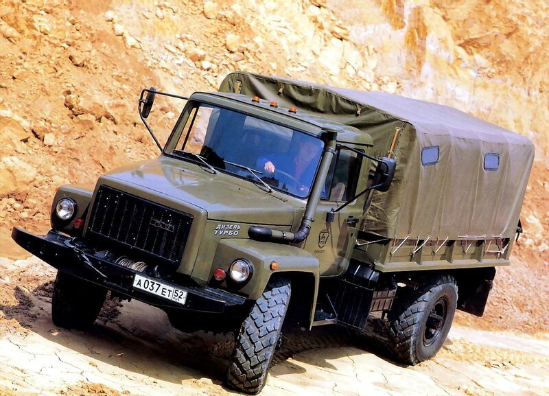military truck in desert terrain