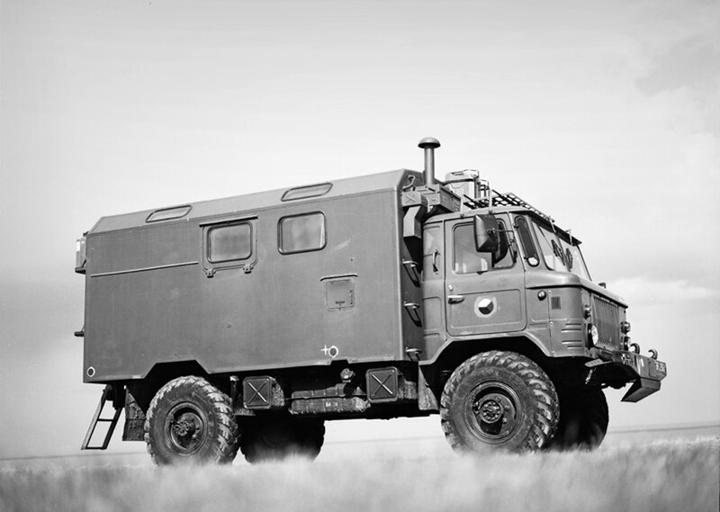 military truck in field