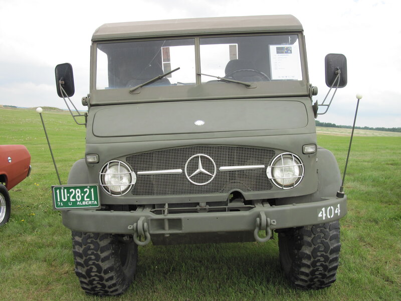 Military Truck in Field — Green