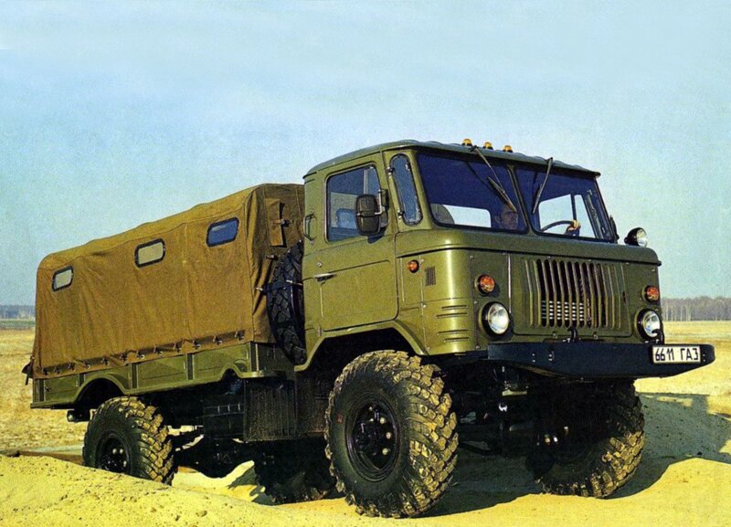 military truck in field
