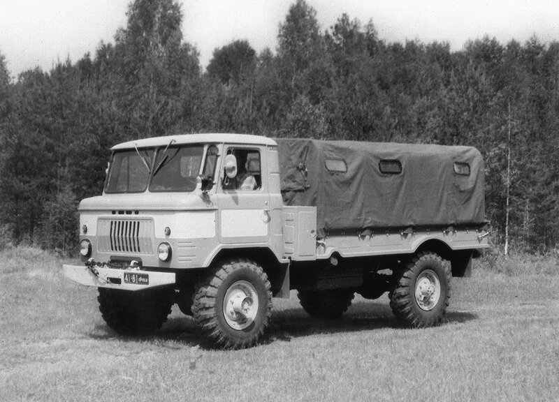 Military truck in forest