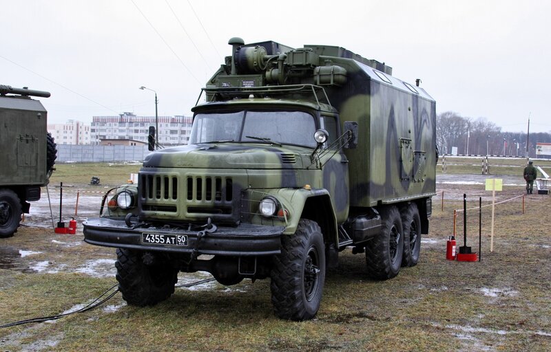 Military truck on display