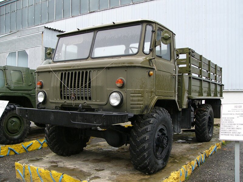 military truck on display