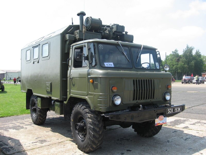 military truck on display