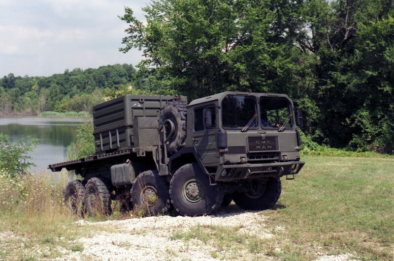 Military Truck on Grass — Green, Calm